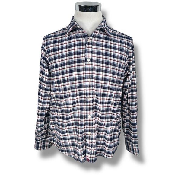 Untuckit Flannel Shirt Men’s Large Multicolor Plaid Cotton Button-Up Long Sleeve - Picture 1 of 8